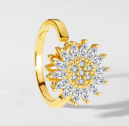 Silver Sun Spinner Serenova Ring