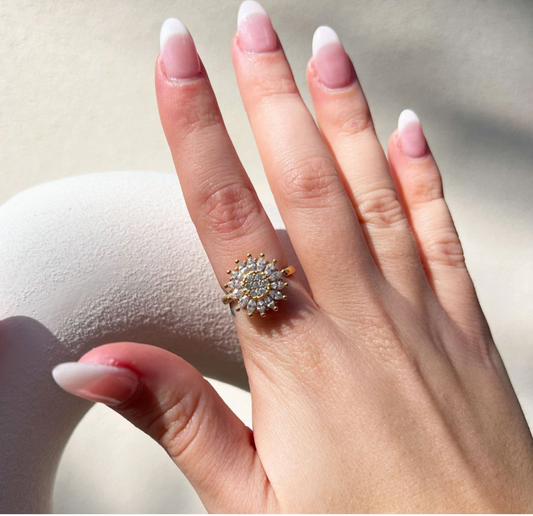 Silver Sun Spinner Serenova Ring